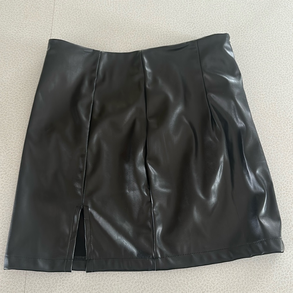Black Pleather Skirt